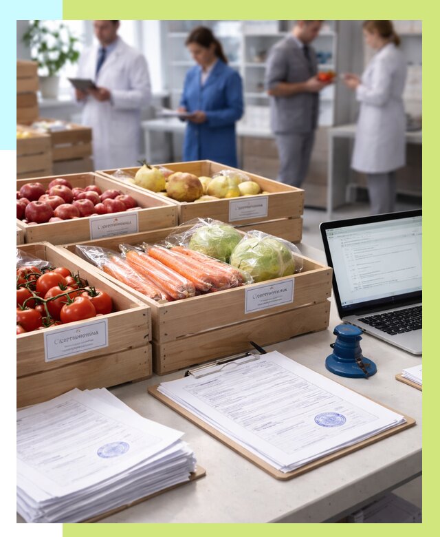 Сертификация овощей и фруктов в Астрахани от 8735 р. | Алешин-Стр