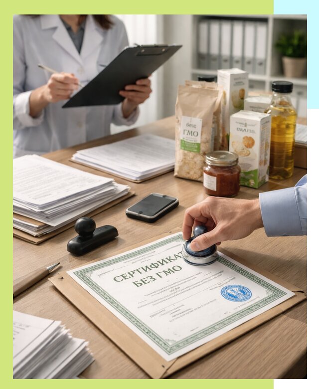Получение сертификата Без ГМО для продукции в Астрахани